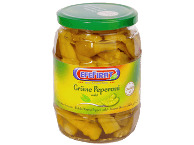 Eingelegte grüne Peperoni (mild)